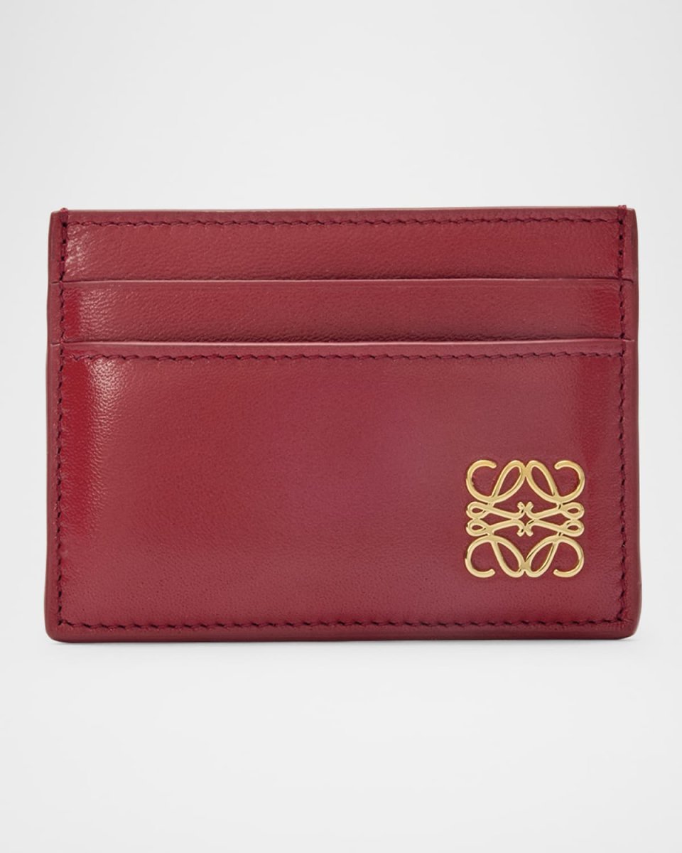 Anagrame Puffer Card Holder in Leather